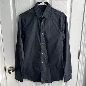 H&M Grey Casual Button Down Shirt Size Small